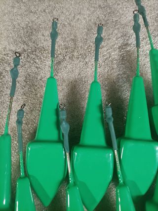 Plomos de pesca verdes