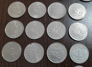 Lote de 39 monedas antiguas de Francia