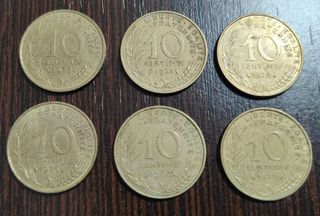 Lote de 39 monedas antiguas de Francia