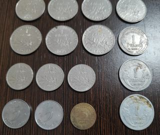 Lote de 39 monedas antiguas de Francia