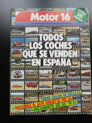 Revista automovilismo Motor 16 num 57 Nov 1984