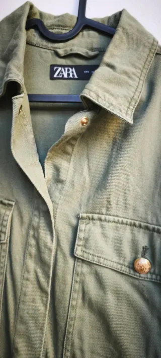 Camisa oversize Zara verde L