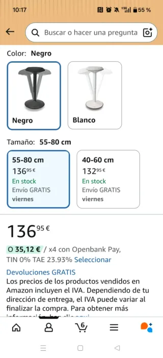 Taburete ergonómico Backerz