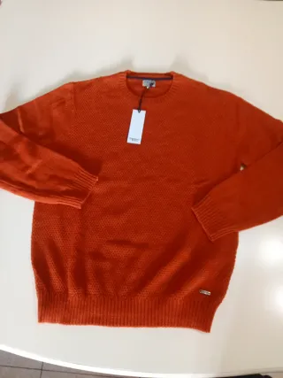 Maglione Uomo XXL Arancione Rosso