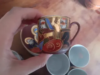 Servizio giapponese 6 tazzine caffè + zuccheriera