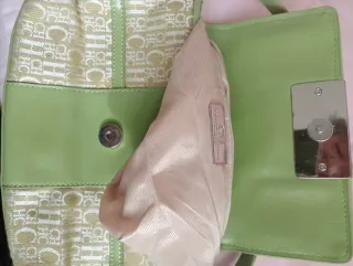 Bolso Carolina Herrera Beige y Verde