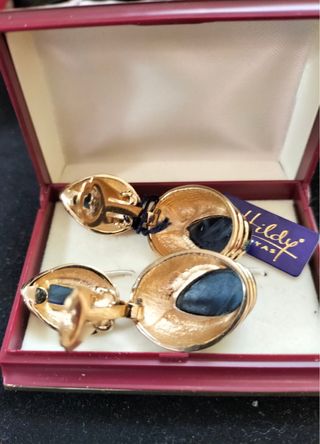 Pendientes Hildy joyas Antiguos Azul Dorado
