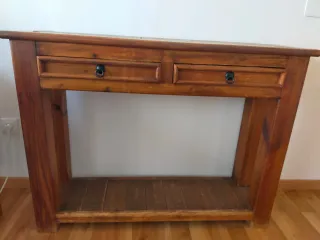 Mueble recibidor rustico madera