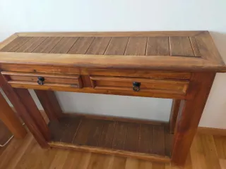 Mueble recibidor rustico madera