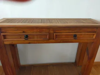 Mueble recibidor rustico madera