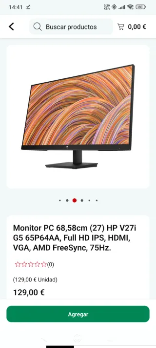 Escritorio + Monitor HP 27' + Brazo + Protector