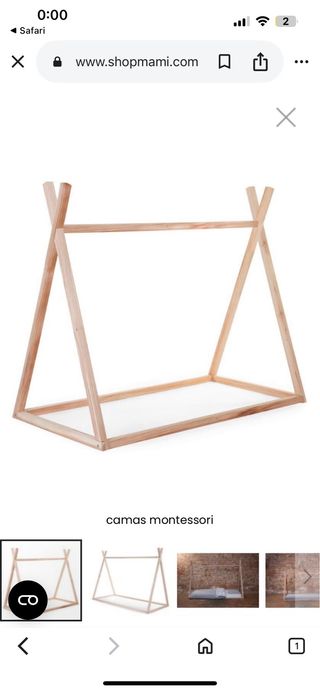 Cama Montessori Tipi Madera 140x70