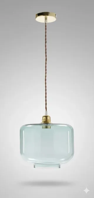 Lámpara colgante Wally cristal y metal