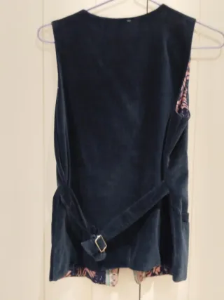 Chaleco terciopelo azul marino sin estrenar