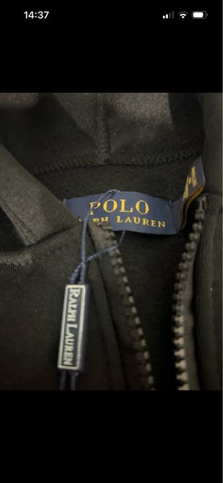 Felpa Polo Ralph Lauren nera con zip