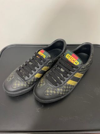 Zapatillas Gucci Dapper Dan Negras y Doradas