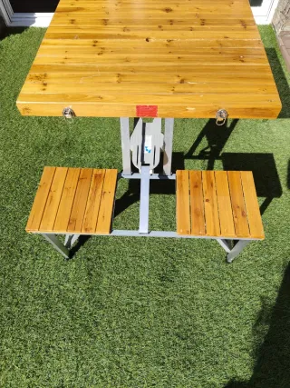 Mesa Plegable Madera y Metal