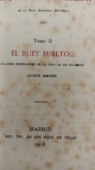 Libro El Buey Suelto Tomo II 1918