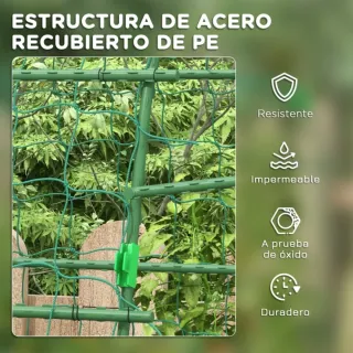 Enrejado para tomates verde
