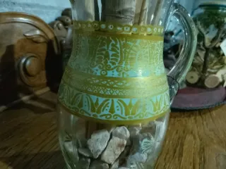 Jarra antigua pintada a mano - Pieza única