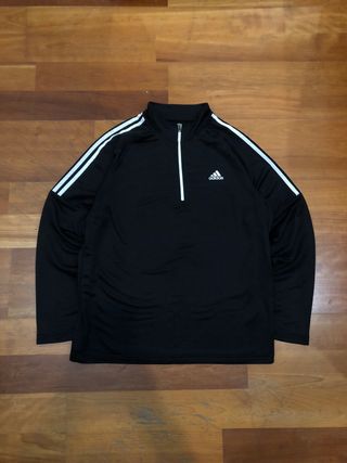 Sudadera Adidas Negra Media Cremallera