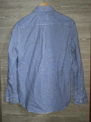 Camisa H&M cuadros azul y blanco
