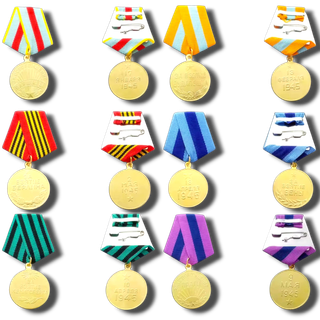 Colección 6 Medallas Militares Soviéticas IIWW