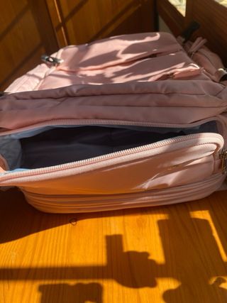 Mochila cabina avión rosa