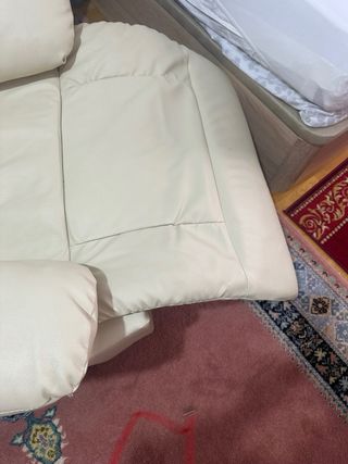 Sillón relax beige/blanco recojer en vallecas