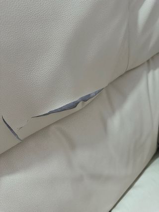 Sillón relax beige/blanco recojer en vallecas