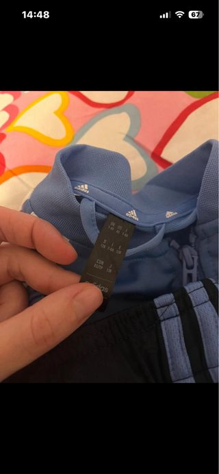 Chándal Adidas niña azul y negro