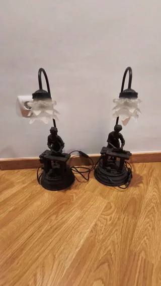 Pareja Lámparas Mesita Noche