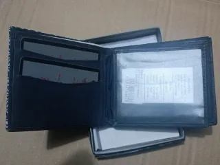 Cartera Billetera Piel Diseño Triángulos