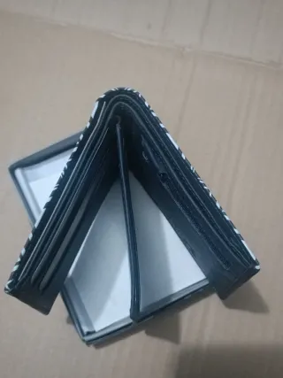 Cartera Billetera Piel Diseño Triángulos