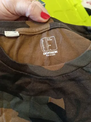 Camiseta Decathlon Camuflaje Verde