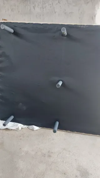 Base tapizada de tela