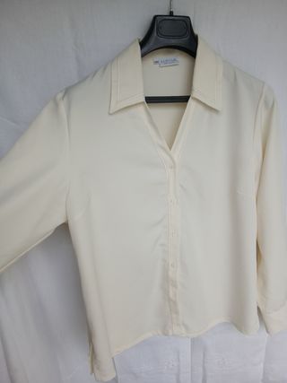 Camicia Luisa avorio poliestere XXL