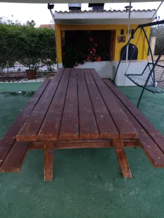 Mesa de picnic madera exterior