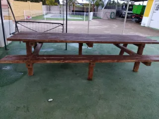 Mesa de picnic madera exterior