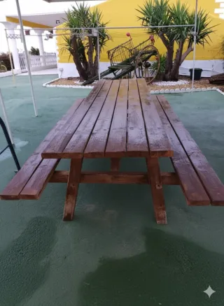 Mesa de picnic madera exterior