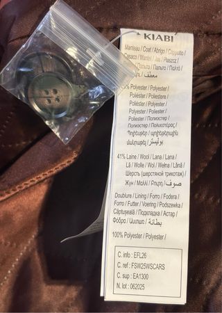 Jaqueta marró amb bufanda talla XL