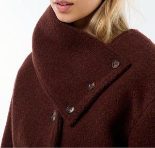 Jaqueta marró amb bufanda talla XL