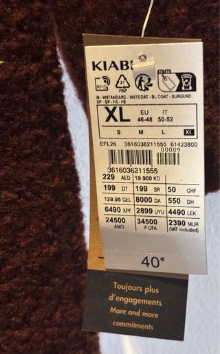 Jaqueta marró amb bufanda talla XL