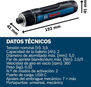 Bosch Professional Atornillador a batería Bosch GO