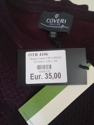 Maglione Coveri Uomo Viola Taglia XXXL