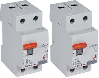 LEGRAND Diferencial Bipolar, Blanco, 25 Amperios,