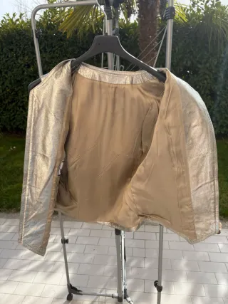 Gilet Gianni Versace argentato in pelle