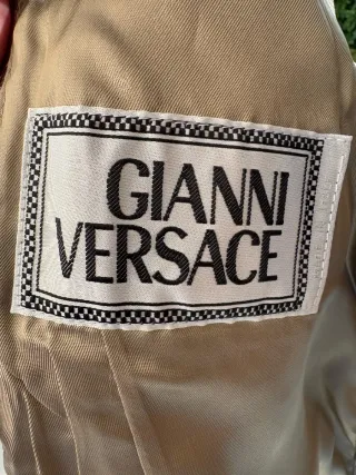 Gilet Gianni Versace argentato in pelle