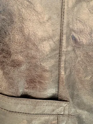 Gilet Gianni Versace argentato in pelle