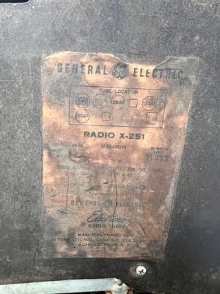 Radio General Electric Válvulas Marrón/Verde